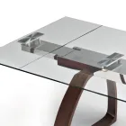 Extendable Dining Table up to 280 cm in Glass Made in Italy - Antimo Viadurini