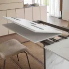 Extendable Dining Table up to 280 or 298 cm with Ceramic Top - Nomia Viadurini