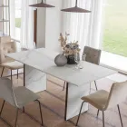 Extendable Dining Table up to 280 or 298 cm with Ceramic Top - Nomia Viadurini