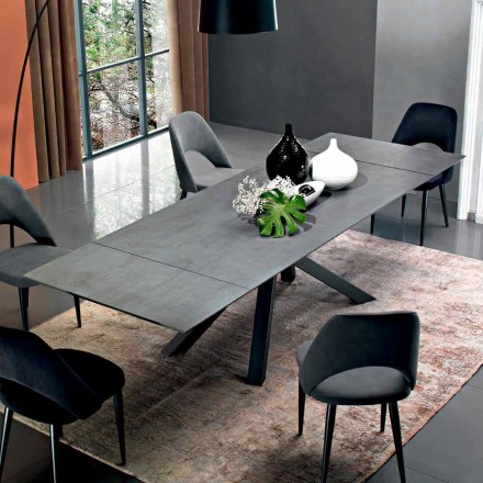 Extendable Dining Table up to 300 cm in Laminate Made in Italy - Settimmio Viadurini