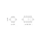 Extendable Dining Table up to 310 cm in Melamine Made in Italy - Seventies Viadurini