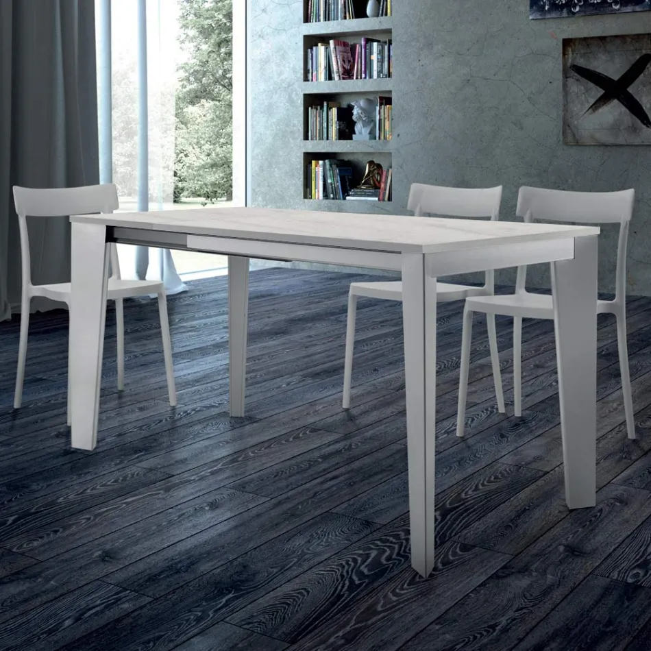 Extendable Dining Table up to 310 cm in Melamine Made in Italy - Seventies Viadurini