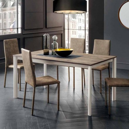 Extendable Dining Table Up to 334 cm Wood Effect Made in Italy - Maltese Viadurini