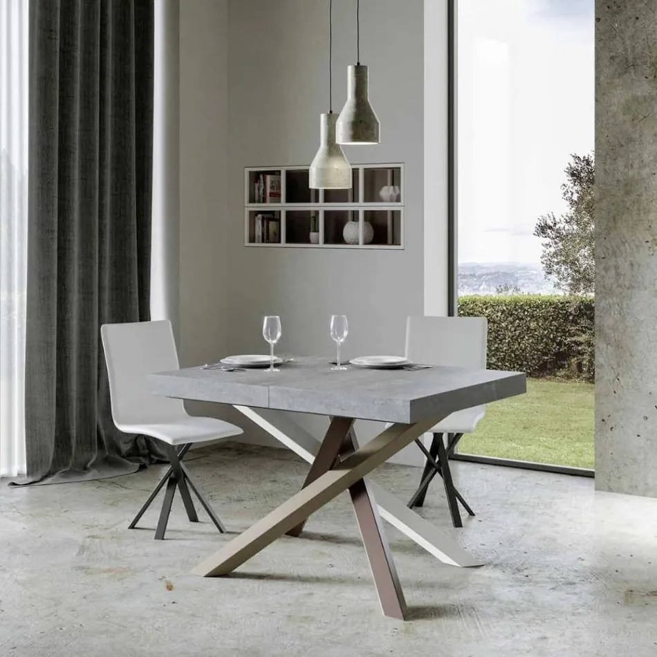Extendable Dining Table up to 440 cm of Made in Italy Design - Rally Viadurini