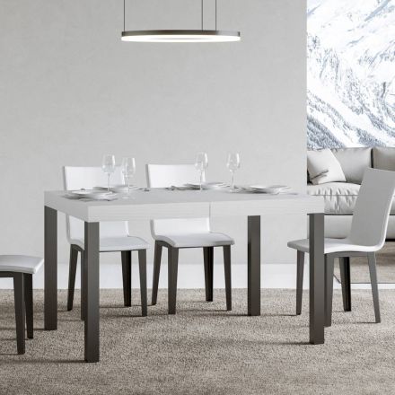 Extendable Dining Table up to 440 cm in Wood and Iron Made in Italy - Foxy Viadurini