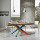 Extendable Dining Table up to 440 cm Wooden Top Made in Italy - Boan Viadurini