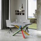 Extendable Dining Table up to 440 cm Wooden Top Made in Italy - Boan Viadurini