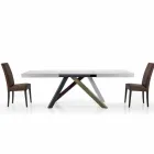 Extendable dining table up to 450 cm in laminate Made in Italy - Salentino Viadurini