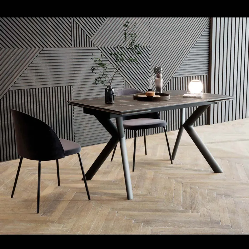 Extendable Dining Table in Different Finishes - Shaila Viadurini