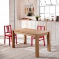 Oak extending dining table Fedro, made in Italy