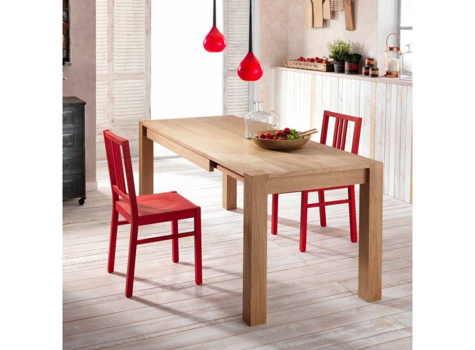 Extendable dining table in the Phaedrus oak, made in Italy Viadurini