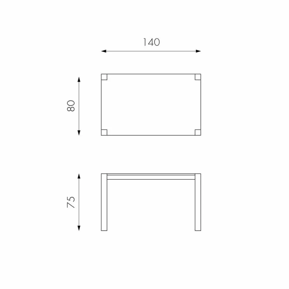Extendable dining table in Fedro oak wood, made in Italy Viadurini