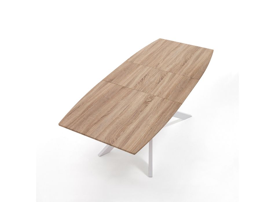 Extendable Dining Table in Metal and MDF - Iridium Viadurini