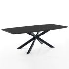 Extendable Dining Table in Metal and MDF - Iridio Viadurini