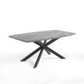 Extendable Dining Table in Metal and MDF - Iridium