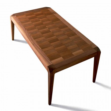 Dining table extendable natural walnut wood modern design Sanni Viadurini