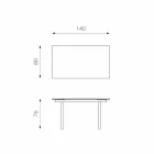 Modern extendable glass dining table, L140 / 200x P80 cm, Nardo Viadurini