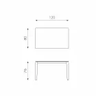 Extendable glass-ceramic dining table, 120 / 170xP80 cm, Bino Viadurini