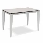 Extendable glass-ceramic dining table, 120 / 170xP80 cm, Bino Viadurini