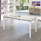 Extendable glass-ceramic dining table, 120 / 170xP80 cm, Bino Viadurini