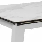 Extendable glass-ceramic dining table, 120 / 170xP80 cm, Bino Viadurini