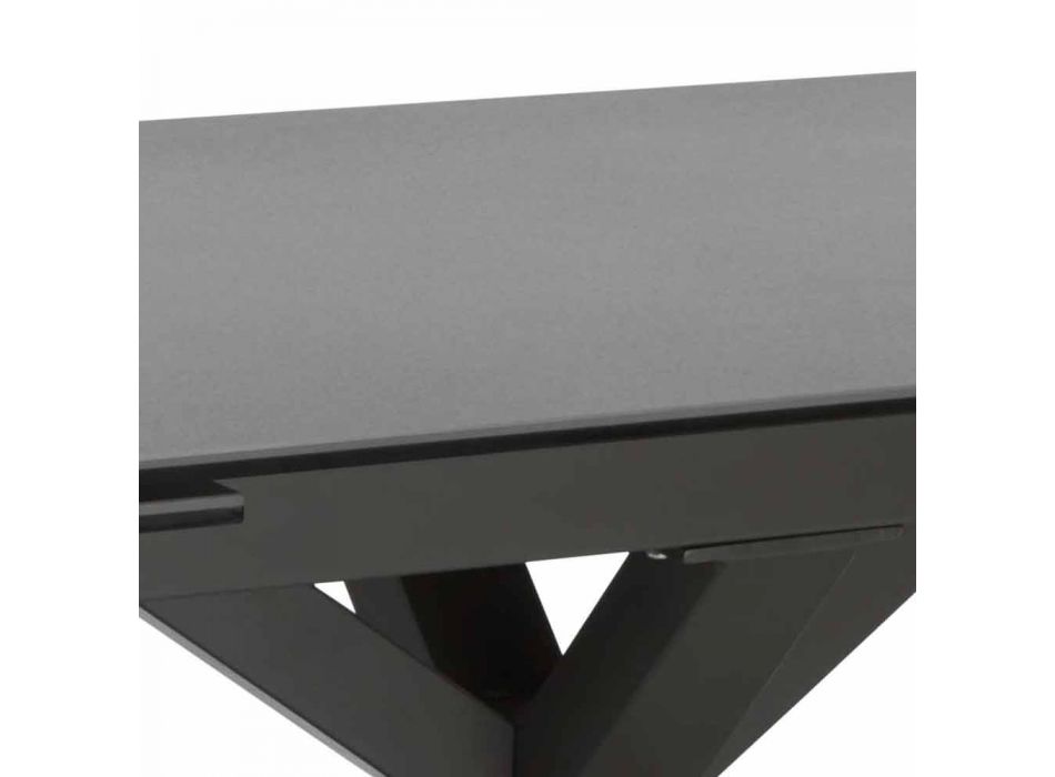 Extendable glass-ceramic dining table, l.160 / 240xp.90 cm, Bacco Viadurini