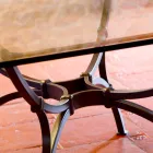 Handcrafted Dining Table with Glass Top Made in Italy - Principe Viadurini