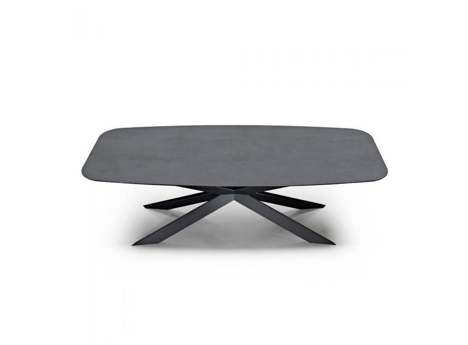 Dining Table with Barrel Top in HPL Laminate Made in Italy - Grotta Viadurini