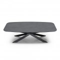 Dining Table with Barrel Top in HPL Laminate Made in Italy - Grotta