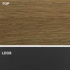 Dining Table with Barrel-Shaped Top in HPL Laminate Made in Italy - Settimmio Viadurini