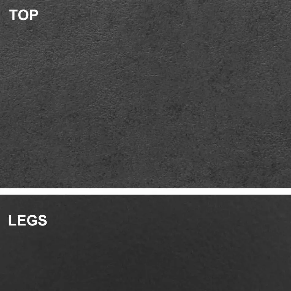 Dining Table with Barrel-Shaped Top in HPL Laminate Made in Italy - Settimmio Viadurini