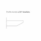 Dining Table with Barrel-Shaped Top in HPL Laminate Made in Italy - Settimmio Viadurini