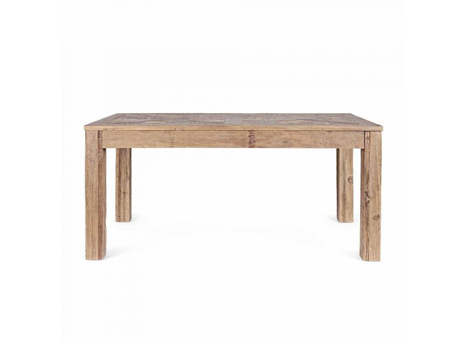 Homemotion Dining Table with Top and Legs in Elm Wood - Elm Viadurini
