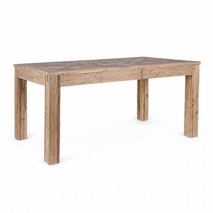 Homemotion Dining Table with Top and Legs in Elm Wood - Elm Viadurini