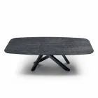 Dining Table with Top in Fine Made in Italy Hypermarble - Settimmio Viadurini