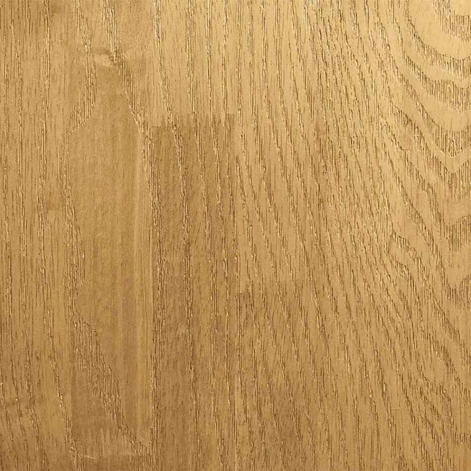 Dining Table with Real Solid Wood Top and Metal Base - Ibisco Viadurini