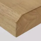 Dining Table with Real Solid Wood Top and Metal Base - Ibisco Viadurini