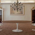 Dining Table with Oval Top Made in Italy Precious Veneer - Dollars