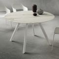 Dining Table with Round Laminam Top Made in Italy - Lingotto