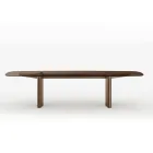 Opalia 320 cm Glass and Metal Dining Table, Made in Italy Viadurini