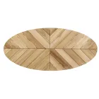 Outdoor Dining Table with Oval Teak Top, Homemotion - Selenia Viadurini