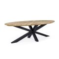 Outdoor Dining Table with Oval Top in Teak, Homemotion - Selenia