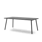 Rectangular Outdoor Dining Table in Galvanized Steel Made in Italy - Elvia Viadurini
