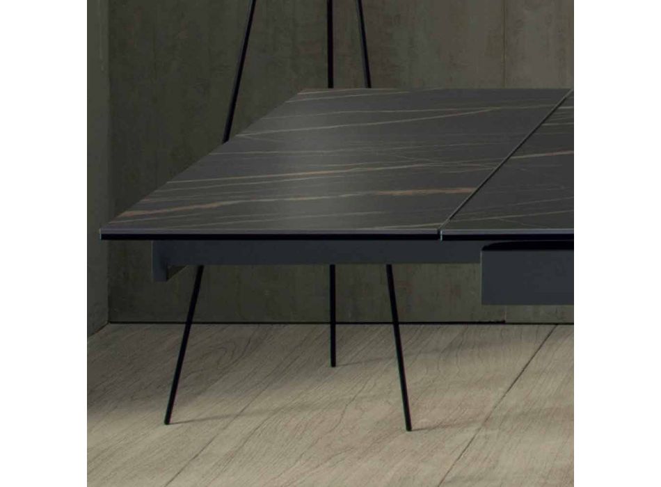 Design Dining Table with Extendable Ceramic Top Up to 240 cm - Ultron Viadurini