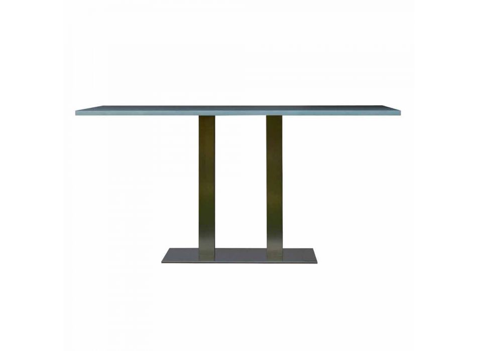 Design dining table with laminated stone top, 160x90cm, Newman Viadurini