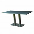 Design dining table with laminated stone top, 160x90cm, Newman