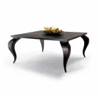 Luxury design dining table in solid wood, made in Italy, Filo Viadurini