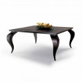 Luxury design solid wood dining table Filo, made in Italy