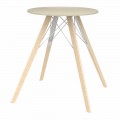 Round Design Dining Table in Wood and Dekton 4 Pieces - Faz Wood by Vondom
