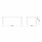 Design dining table in natural walnut design, L200xP100cm, Yvonne Viadurini